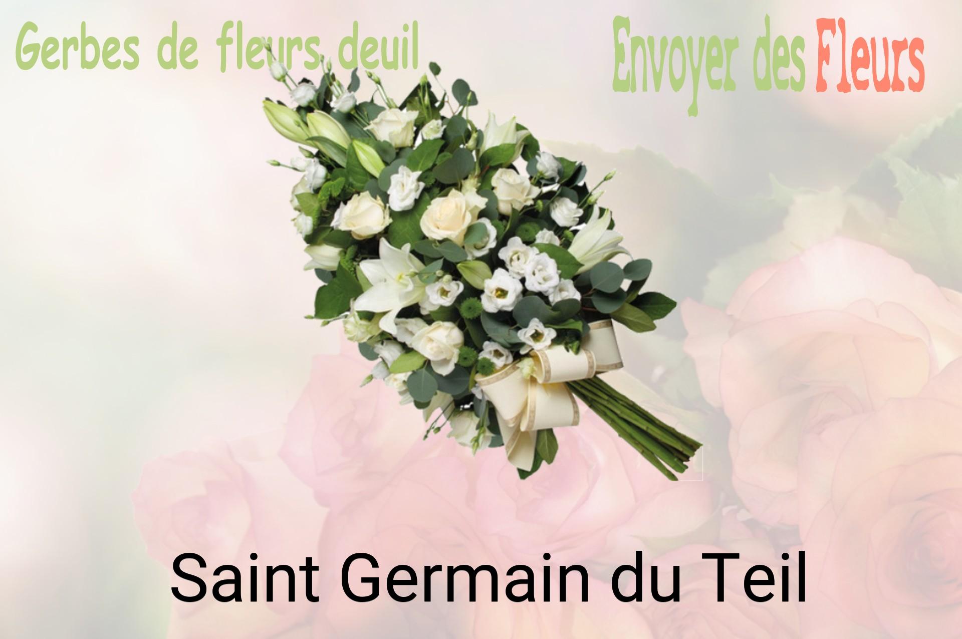 Gerbe de fleurs de deuil livrée à Saint-Germain-du-Teil